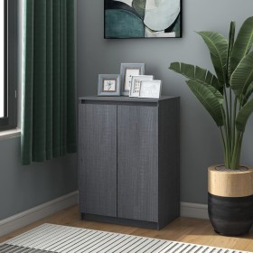 Solid gray pine wood sideboard 60x36x84 cm by vidaXL, Sideboards - Ref: Foro24-808110, Price: 99,99 €, Discount: %