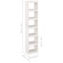 White pine wood shelving/space divider 40x30x199 cm by vidaXL, Bookcases and shelves - Ref: Foro24-808154, Price: 102,86 €, D...