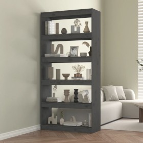 Gray pine wood shelving/space divider 80x30x167.4 cm by vidaXL, Bookcases and shelves - Ref: Foro24-808200, Price: 83,53 €, D...