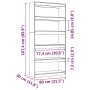 Gray pine wood shelving/space divider 80x30x167.4 cm by vidaXL, Bookcases and shelves - Ref: Foro24-808200, Price: 83,54 €, D...