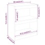 Pine wood gray shelf/space divider 60x30x71.5 cm by vidaXL, Bookcases and shelves - Ref: Foro24-808160, Price: 34,99 €, Disco...