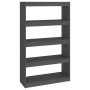 Shelf / space divider in gray pine wood 80x30x135.5 cm by vidaXL, Bookcases and shelves - Ref: Foro24-808195, Price: 61,99 €,...