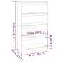 Shelf / space divider in gray pine wood 80x30x135.5 cm by vidaXL, Bookcases and shelves - Ref: Foro24-808195, Price: 61,99 €,...