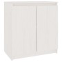 Weißer Massivholzschrank aus Kiefer 60x36x65 cm von vidaXL, Sideboards - Ref: Foro24-808099, Preis: 98,58 €, Rabatt: %