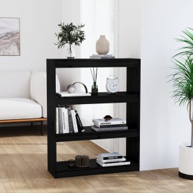 Black pine wood shelving/space divider 80x30x103.5 cm by vidaXL, Bookcases and shelves - Ref: Foro24-808192, Price: 71,10 €, ...