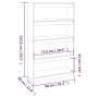 White pine wood shelf/space divider 80x30x135.5cm by vidaXL, Bookcases and shelves - Ref: Foro24-808194, Price: 85,99 €, Disc...