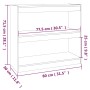 White pine wood shelf/space divider 80x30x71.5 cm by vidaXL, Bookcases and shelves - Ref: Foro24-808184, Price: 68,81 €, Disc...