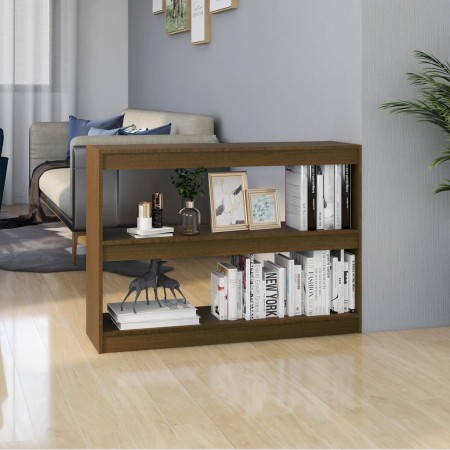 Honig Kiefer Holz Bücherregal/Raumteiler 100x30x71,5 cm von vidaXL, Bücherregale und Regale - Ref: Foro24-808211, Preis: 79,6...