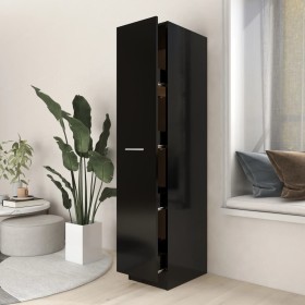 Black plywood apothecary cabinet 30x42.5x150 cm by vidaXL, Lockers and storage cabinets - Ref: Foro24-804221, Price: 151,21 €...