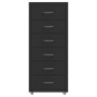 Black metal mobile filing cabinet 28x41x69 cm by vidaXL, Filing cabinets - Ref: Foro24-335918, Price: 82,39 €, Discount: %