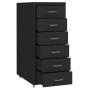 Black metal mobile filing cabinet 28x41x69 cm by vidaXL, Filing cabinets - Ref: Foro24-335918, Price: 82,39 €, Discount: %