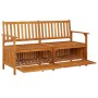 Solid acacia wood storage bench 148 cm by vidaXL, garden benches - Ref: Foro24-316743, Price: 192,99 €, Discount: %