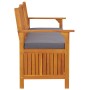 Storage bench with cushion solid acacia wood 170 cm by vidaXL, garden benches - Ref: Foro24-316741, Price: 334,12 €, Discount: %