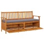 Storage bench with cushion solid acacia wood 170 cm by vidaXL, garden benches - Ref: Foro24-316741, Price: 334,12 €, Discount: %