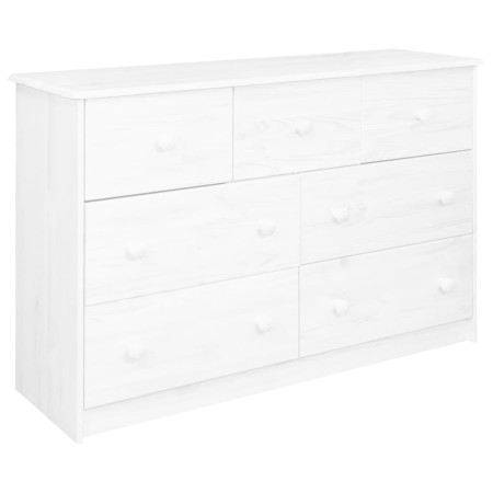 Sideboard with 7 drawers solid white pine wood 113x35x73 cm by vidaXL, Sideboards - Ref: Foro24-337030, Price: 189,89 €, Disc...