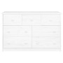 Sideboard mit 7 Schubladen aus massivem weißem Kiefernholz 113x35x73 cm von vidaXL, Sideboards - Ref: Foro24-337030, Preis: 1...