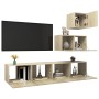 Juego de muebles de salón 4 piezas roble Sonoma de vidaXL, Muebles TV - Ref: Foro24-3079050, Precio: 147,78 €, Descuento: %