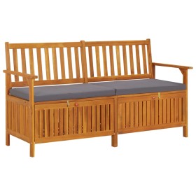 Aufbewahrungsbank mit Kissen Akazienholz massiv 148 cm von vidaXL, Gartenbänke - Ref: Foro24-316740, Preis: 273,25 €, Rabatt: %