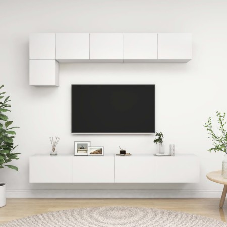 Living room TV furniture set, 5 pieces, engineered wood, white by vidaXL, TV Furniture - Ref: Foro24-3078694, Price: 234,82 €...