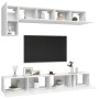 Set de muebles de salón TV 5 piezas madera de ingeniería blanco de vidaXL, Muebles TV - Ref: Foro24-3078694, Precio: 234,82 €...