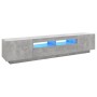 Concrete gray TV cabinet with LED lights 200x35x40 cm by vidaXL, TV Furniture - Ref: Foro24-3081910, Price: 143,07 €, Discoun...