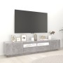 Concrete gray TV cabinet with LED lights 200x35x40 cm by vidaXL, TV Furniture - Ref: Foro24-3081910, Price: 143,07 €, Discoun...