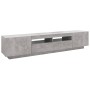 Concrete gray TV cabinet with LED lights 200x35x40 cm by vidaXL, TV Furniture - Ref: Foro24-3081910, Price: 143,07 €, Discoun...