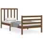 Honey brown solid wood bed frame and headboard 100x200 cm by vidaXL, Beds and slatted bases - Ref: Foro24-3193784, Price: 112...