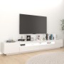 Mueble para TV con luces LED blanco brillante 260x35x40 cm de vidaXL, Muebles TV - Ref: Foro24-3081921, Precio: 209,48 €, Des...