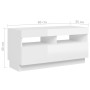 TV-Schrank mit strahlend weißen LED-Leuchten 260x35x40 cm von vidaXL, TV-Möbel - Ref: Foro24-3081921, Preis: 209,48 €, Rabatt: %