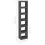 Pine wood gray shelf/space divider 40x30x199 cm by vidaXL, Bookcases and shelves - Ref: Foro24-808155, Price: 91,28 €, Discou...