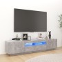 Mueble para TV con luces LED gris hormigón 180x35x40 cm de vidaXL, Muebles TV - Ref: Foro24-3081901, Precio: 123,09 €, Descue...