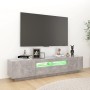 TV-Ständer mit LED-Leuchten grau Beton 180x35x40 cm von vidaXL, TV-Möbel - Ref: Foro24-3081901, Preis: 115,49 €, Rabatt: %