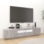 Mueble para TV con luces LED gris hormigón 180x35x40 cm de vidaXL, Muebles TV - Ref: Foro24-3081901, Precio: 123,09 €, Descue...