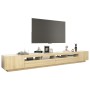 TV cabinet with LED lights Sonoma oak color 300x35x40 cm by vidaXL, TV Furniture - Ref: Foro24-3081927, Price: 176,73 €, Disc...