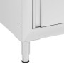 Commercial kitchen cabinets 2 units stainless steel by vidaXL, Restoration - Ref: Foro24-3081936, Price: 405,01 €, Discount: %