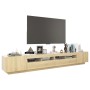 TV cabinet with LED lights Sonoma oak color 260x35x40 cm by vidaXL, TV Furniture - Ref: Foro24-3081918, Price: 149,17 €, Disc...