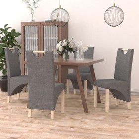 Sillas de comedor 4 unidades tela gris claro de vidaXL, Sillas de comedor - Ref: Foro24-3080202, Precio: 257,99 €, Descuento: %