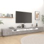 Mueble para TV con luces LED gris hormigón 300x35x40 cm de vidaXL, Muebles TV - Ref: Foro24-3081928, Precio: 226,27 €, Descue...