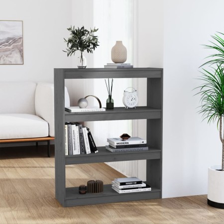 Gray pine wood shelving/space divider 80x30x103.5 cm by vidaXL, Bookcases and shelves - Ref: Foro24-808190, Price: 56,86 €, D...