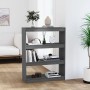 Gray pine wood shelving/space divider 80x30x103.5 cm by vidaXL, Bookcases and shelves - Ref: Foro24-808190, Price: 56,86 €, D...