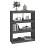 Gray pine wood shelving/space divider 80x30x103.5 cm by vidaXL, Bookcases and shelves - Ref: Foro24-808190, Price: 56,86 €, D...