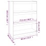 Gray pine wood shelving/space divider 80x30x103.5 cm by vidaXL, Bookcases and shelves - Ref: Foro24-808190, Price: 56,86 €, D...