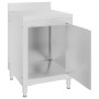 Commercial kitchen cabinets 2 units stainless steel by vidaXL, Restoration - Ref: Foro24-3081937, Price: 436,97 €, Discount: %