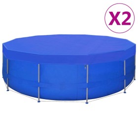 Pool cover 2 units round PE 460 cm 90 g/m² by vidaXL, Pool covers - Ref: Foro24-3082801, Price: 53,99 €, Discount: %