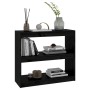 Estantería/divisor de espacios madera pino negro 80x30x71,5 cm de vidaXL, Librerías y estanterías - Ref: Foro24-808187, Preci...