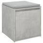 Cajón taburete madera contrachapada gris hormigón 40,5x40x40 cm de vidaXL, Cestas para almacenaje - Ref: Foro24-808778, Preci...