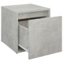 Cajón taburete madera contrachapada gris hormigón 40,5x40x40 cm de vidaXL, Cestas para almacenaje - Ref: Foro24-808778, Preci...