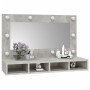 Mueble con espejo y luces LED gris hormigón 90x31,5x62 cm de vidaXL, Tocadores de baño - Ref: Foro24-808895, Precio: 64,06 €,...