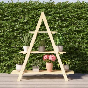 Solid pine wood flower shelf 101x23x110 cm by vidaXL, Pot stands - Ref: Foro24-327377, Price: 43,99 €, Discount: %